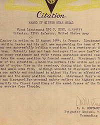 Leo's Silver Star Citation